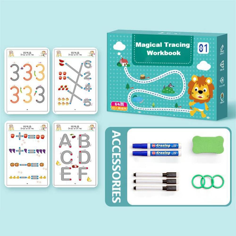 SmartTracing  magisch traceren werkboek voor kinderen met interactieve pagina’s om schrijven en tekenen te oefenen.