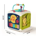 KinderPlay activiteitenbox die verschillende leerzame spellen en interactieve functies combineert voor kinderen.
