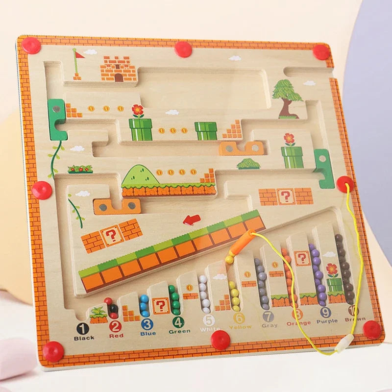 Finn educatief magnetisch doolhof spel ontworpen voor kinderen om hun fijne motoriek te verbeteren.

