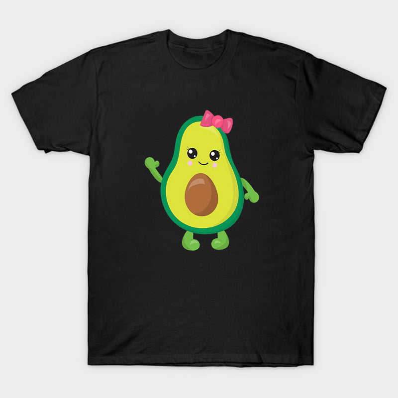 Vader, moeder en kind T-shirts met een uniek avocado-design.