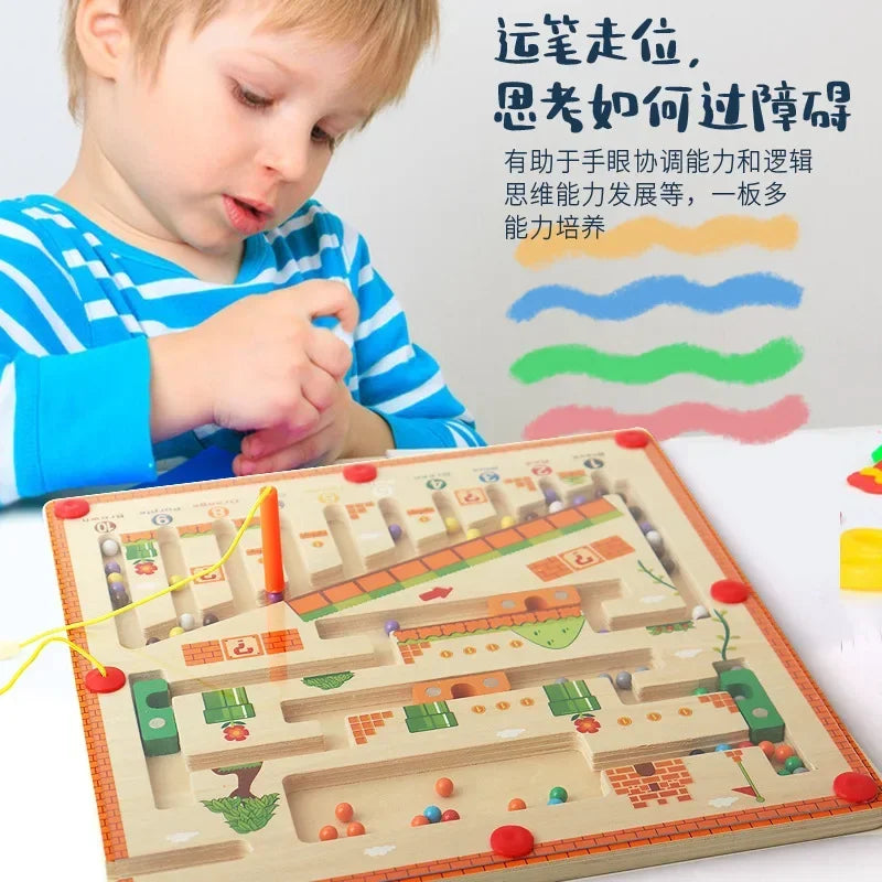 Finn uitdagend magnetisch doolhof spel, perfect voor het stimuleren van probleemoplossend denken.

