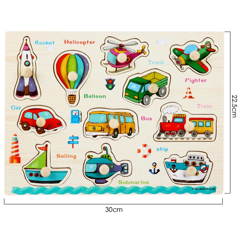 SmartLearn houten puzzels met verschillende thema's ideaal voor vroeg leren en spelplezier.

