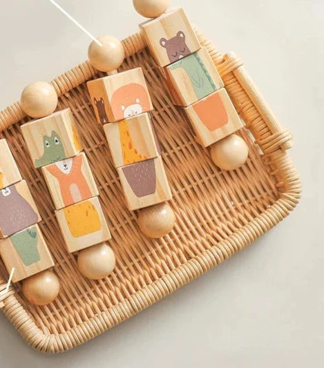 EcoDieren Houten speelgoed met dierenthema, perfect voor fantasierijk spel en leren.