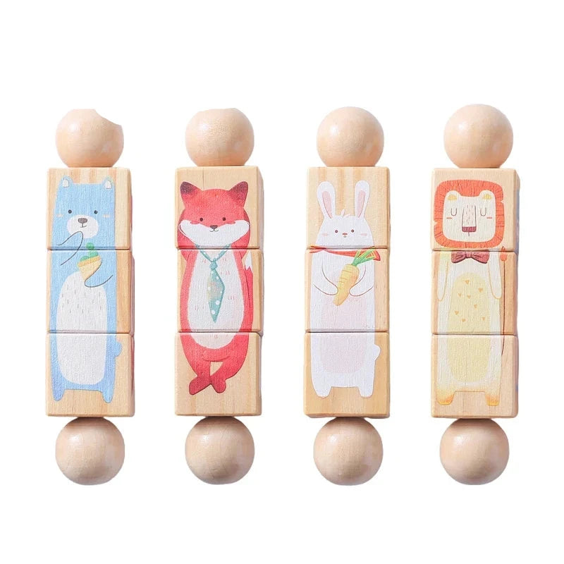 EcoDieren Puzzelset met dierenmotief, ontworpen om spelenderwijs vaardigheden te ontwikkelen.