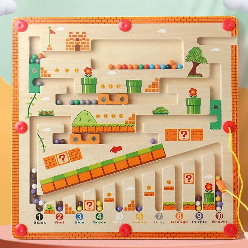 Finn kindvriendelijk doolhof spel met magnetische elementen, ontworpen voor urenlang vermaak.

