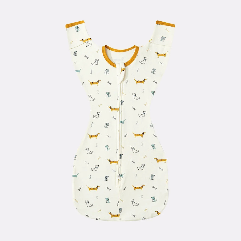 Sophie inbakerzak voor baby's, perfect om onrustige nachten te verminderen en beter te slapen.
