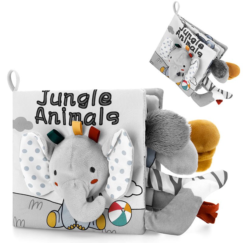 LittleJungle baby kleurboek met een jungle thema, ideaal voor het ontwikkelen van motorische vaardigheden.
