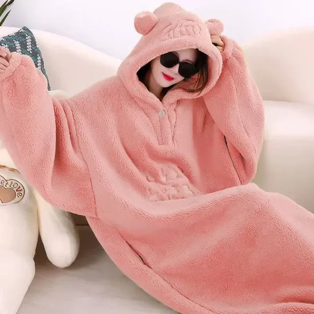 CozyBear Oversized Hoodie - Ontspannen en warm blijven in deze oversized hoodie, ideaal voor thuis.