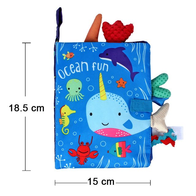 LittleJungle zacht kleurboek voor baby's, een speelse manier om de junglewereld te ontdekken.
