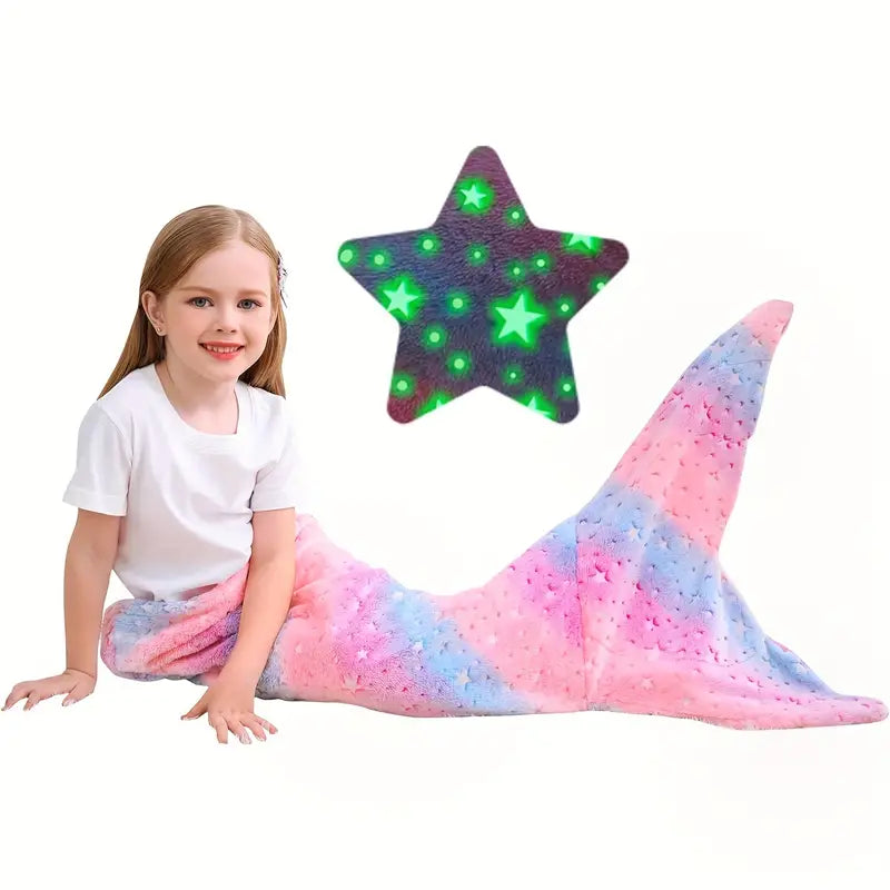 Zeemeermin Slaapzak | Kinderslaapzak Met Glow-in-the-Dark Effect 1