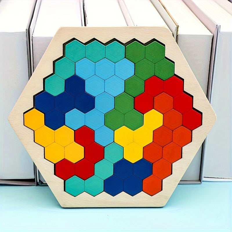 Educatief kleur en vorm puzzelspel voor peuters om vormen en kleuren te combineren.