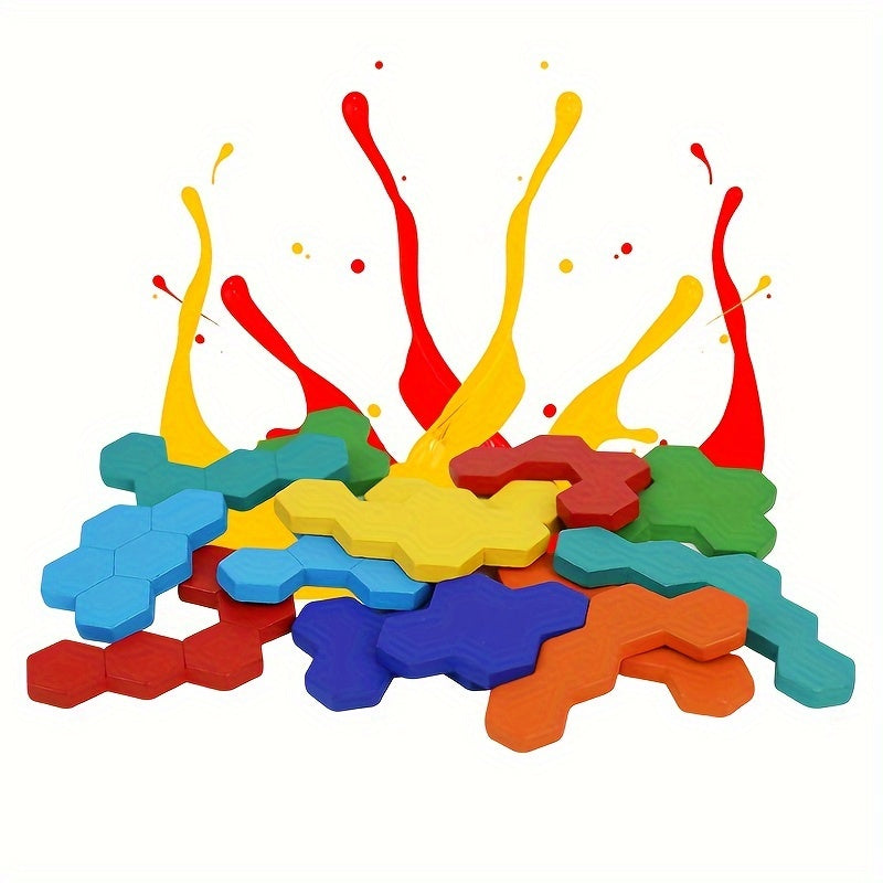 Kleur en vorm puzzels ideaal voor peuters die willen oefenen met het herkennen van verschillende vormen.