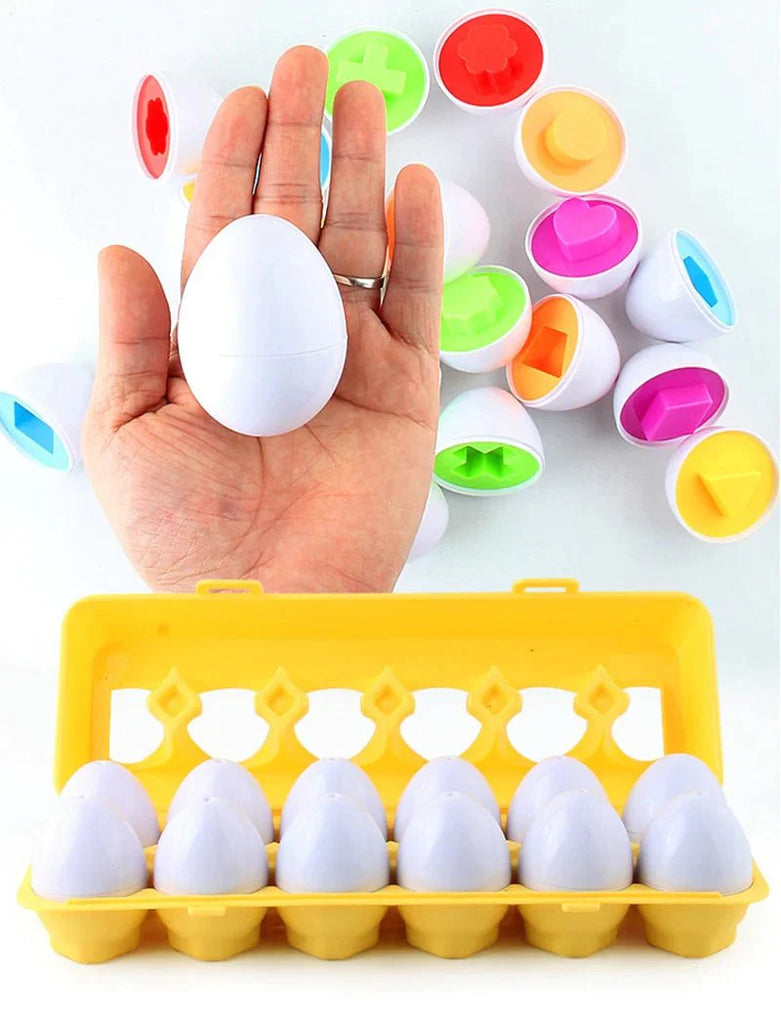 PuzzleEggs ontworpen voor het leren van vormen en kleuren tijdens het spelen.
