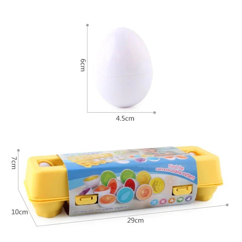 PuzzleEggs interactieve puzzeleieren ontworpen voor leren en spelenderwijs vormen herkennen.

