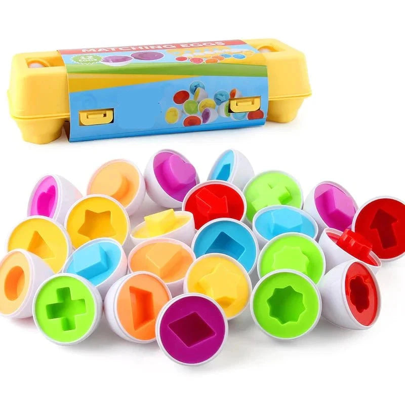 PuzzleEggs leren en spelen met de PuzzleEggs, een educatieve activiteit voor kinderen.
