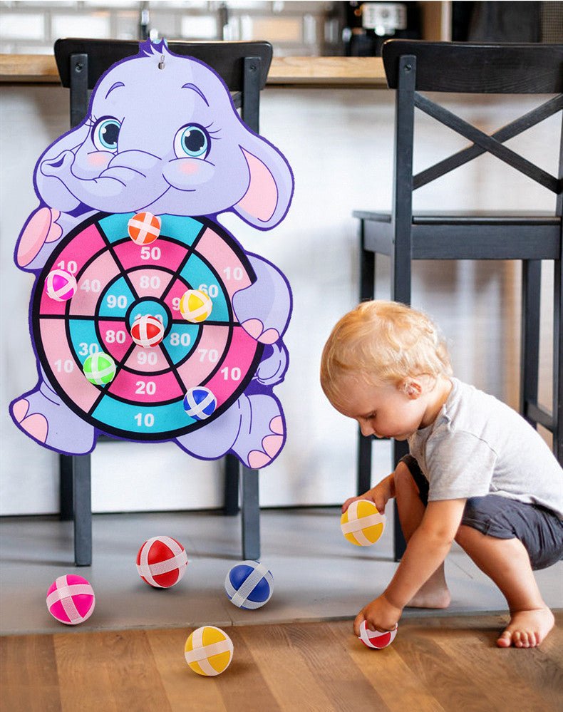 PlayTarget darts spel met een vrolijk dierenontwerp, geschikt voor kinderen van alle leeftijden.
