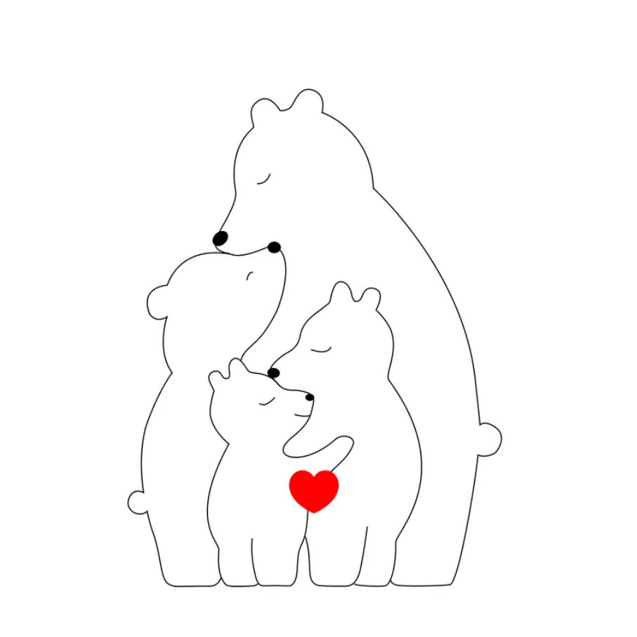 Voor kinderen gepersonaliseerd - BearFamily houten puzzel, perfect om spelenderwijs te leren.
