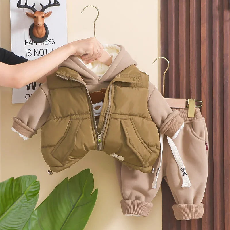 Kinder Winterset | Stijlvolle gewatteerde jas met comfortabele broek.
