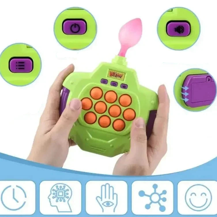Interactief reactiespel met meerdere functies voor leren en plezier.