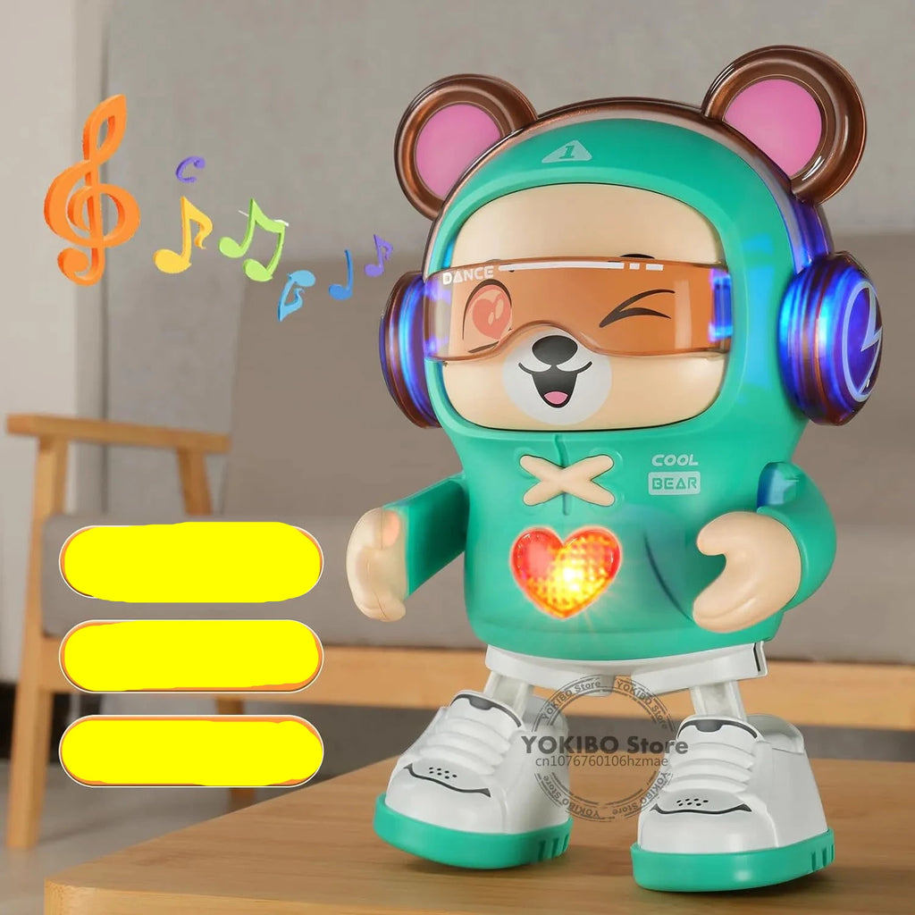 Muzikale beer met lichteffecten, ideaal voor jongere kinderen.