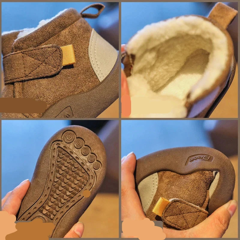 FrostMax stevige en warme winterlaars voor kinderen, perfect voor winteravonturen.
