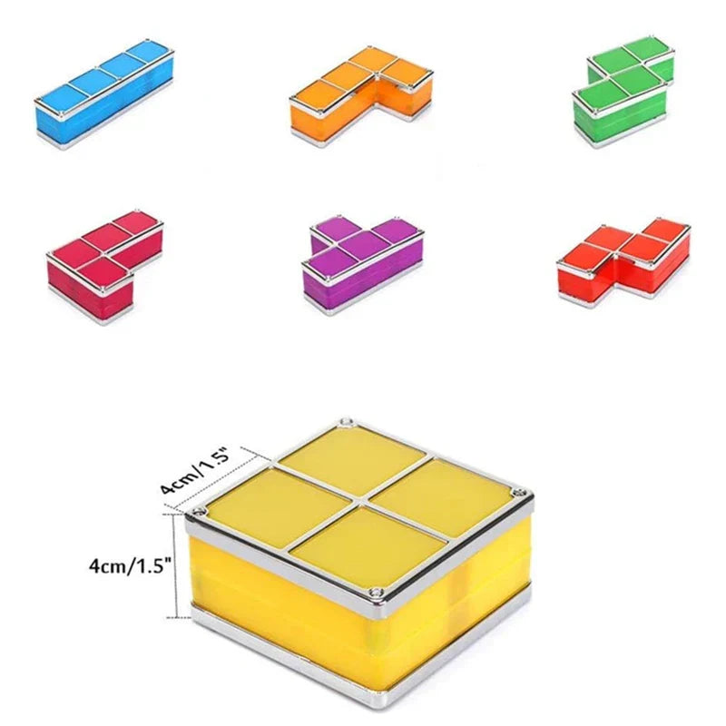 Tetris blokken stapelen tot een unieke lichtstructuur.