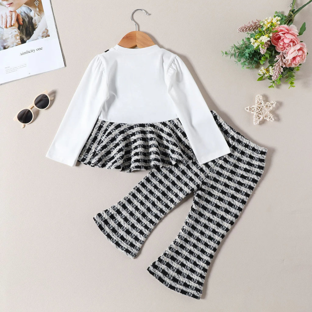Lena stijlvol driedelig outfit voor meisjes, met een luxe jurk voor een speciale gelegenheid.
