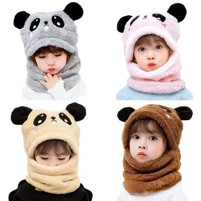Voor kinderen PandaWarm sjaal - Wintermuts en schattige set, een warme keuze voor koude dagen.