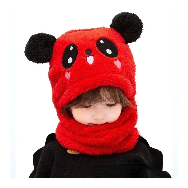 Schattige winterset PandaWarm - Voor kinderen sjaal en muts, een perfect accessoire voor de kou.