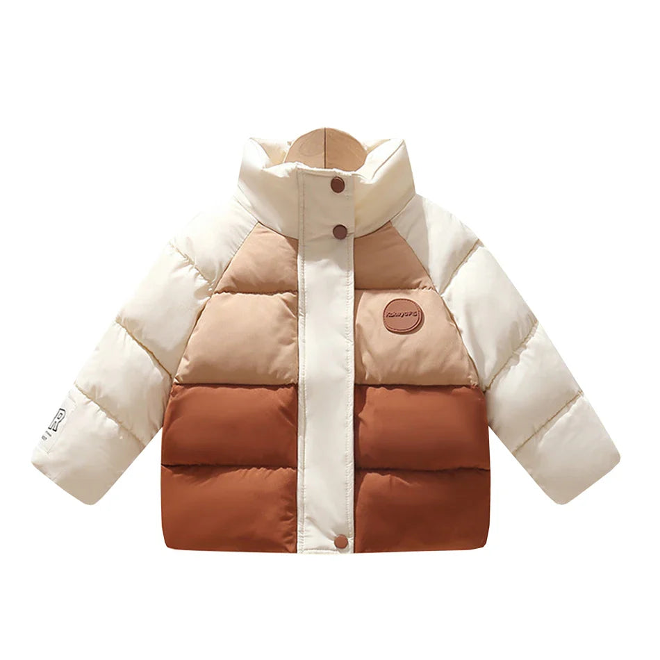 CozyNest geïsoleerde donsjas voor kinderen, lichtgewicht en warm.
