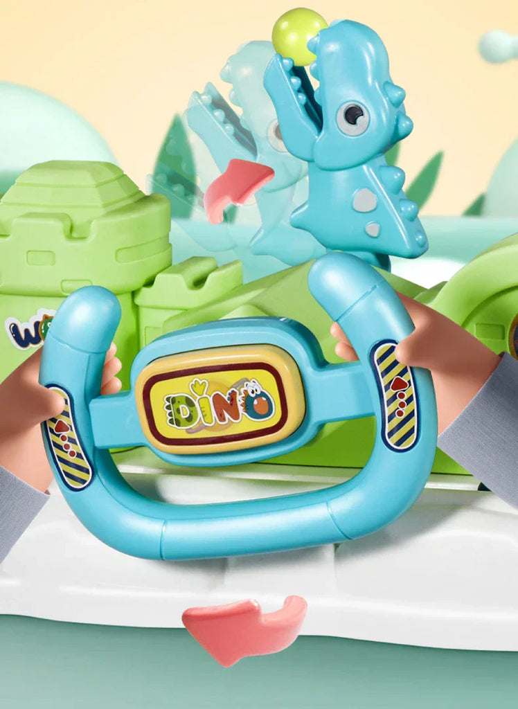Kleurrijke dinosaurus speelset ontworpen voor fantasierijk spelen.
