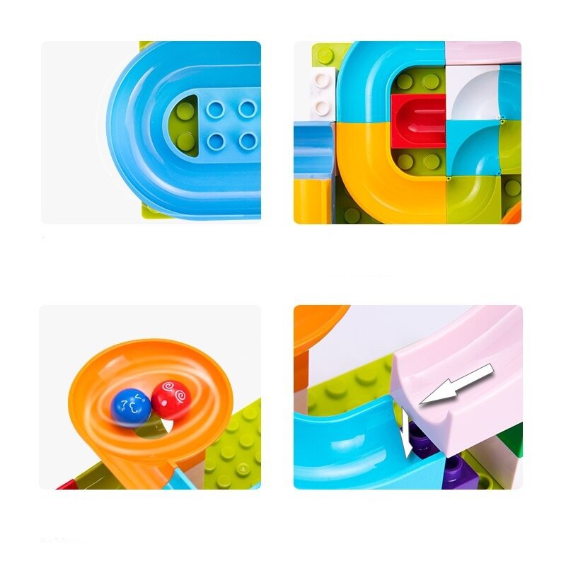 Creatieve bouw- en knikkerset voor kinderen van alle leeftijden.