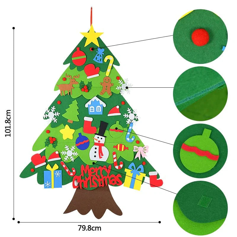 CreativeXmas gezellige kerstboomset met accessoires, perfect voor creatieve en feestelijke activiteiten.
