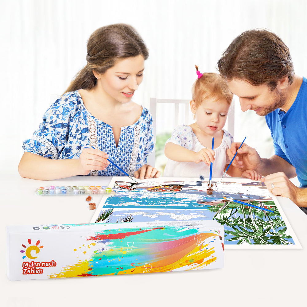 InspireArts maakt het mogelijk voor iedereen om hun eigen kunstwerk te maken met de Fantastische Doe-het-zelf Schilderkit.

